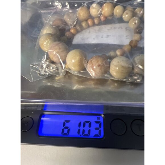 DTR Jay King Jasper Bead Necklace Natural Stone Graduated Rounds 61g Vtg Boho - Picture 9 of 9